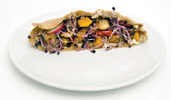 
Sprout Sandwich. A pita or sandwich can be made with whatever is on hand and in season. Roasted pumpkin and peppers with fresh sprouts make a great winter sandwich.
